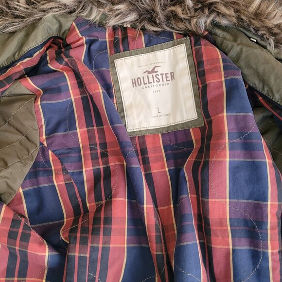 Hollister Women’s Jacket Large Military Green Jacket - Picture 9 of 12